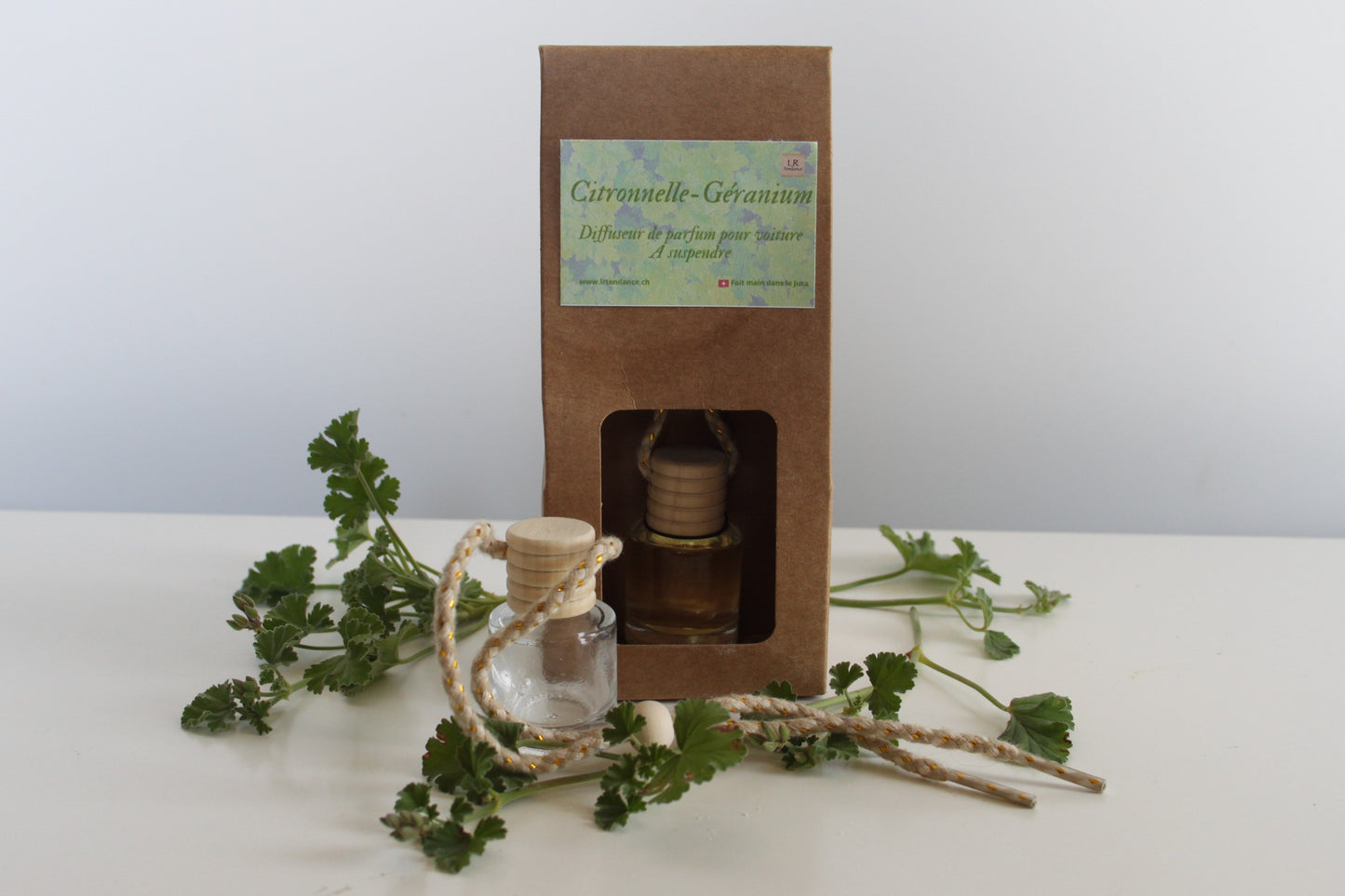 Diffuseur de parfum pour voiture – Citronnelle – Géranium