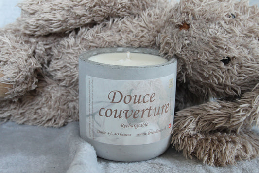 Bougie parfumée béton Douce couverture